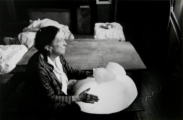 Louise Bourgeois in her studio by Inge Morath